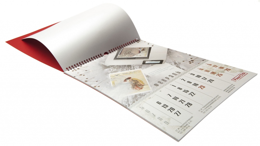 печать перекидных календарей